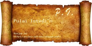 Pulai István névjegykártya